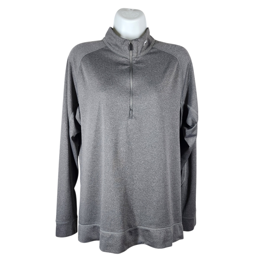 KJUS MEN'S HALF-ZIP JACKET WITH COMPANY NAME EMBROIDERY ON SLEEVE